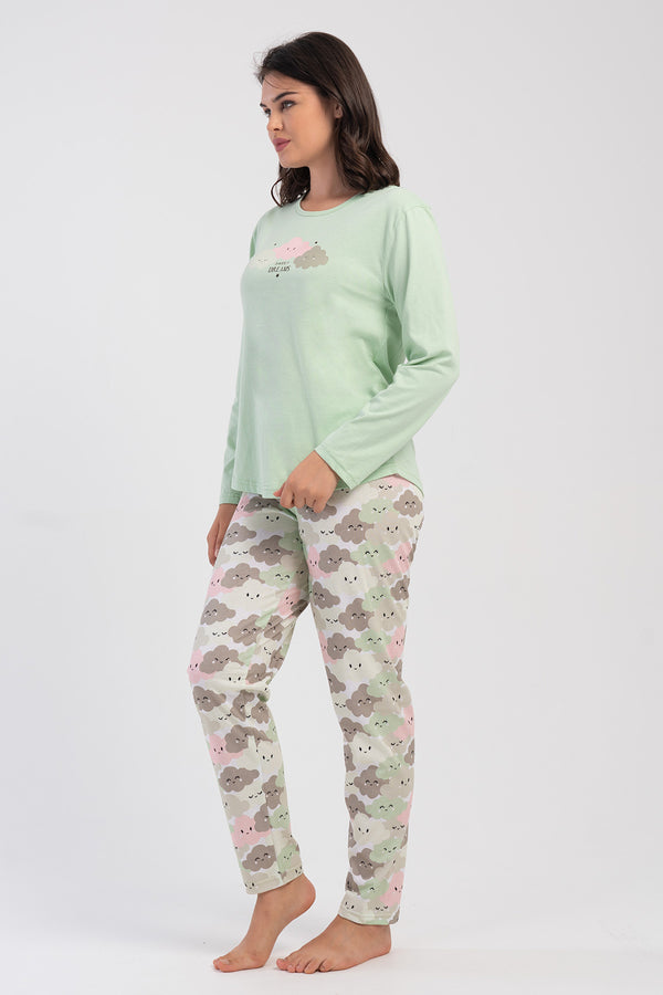 KADIN XXL PIJAMA TAKIM SUPREM 504042 - VienettaYESIL1XL