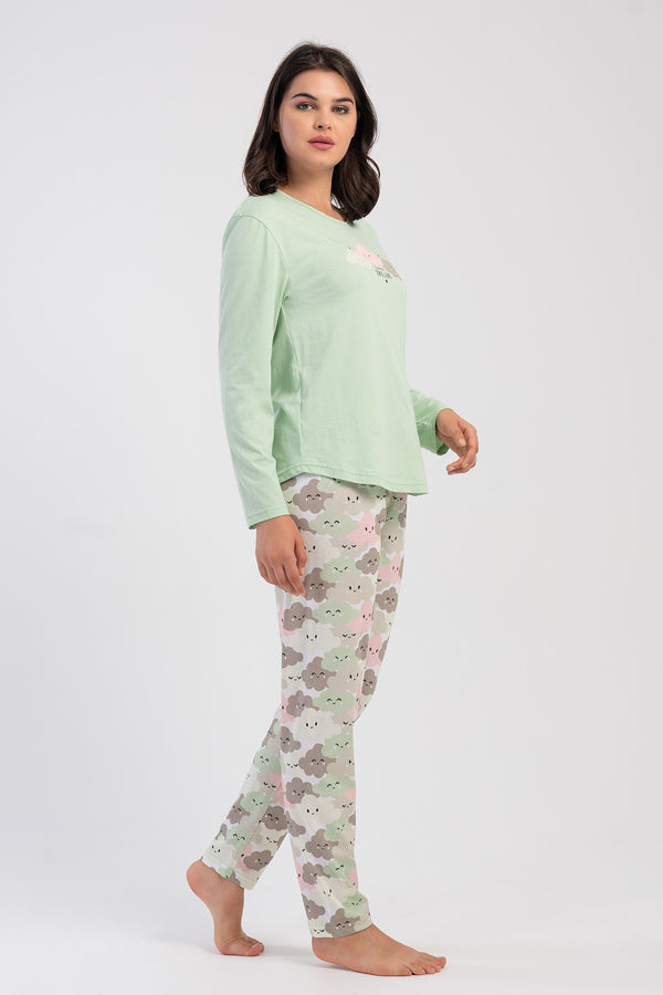 KADIN XXL PIJAMA TAKIM SUPREM 504042 - VienettaYESIL1XL