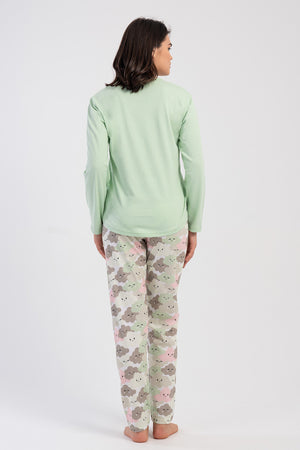 KADIN XXL PIJAMA TAKIM SUPREM 504042 - VienettaYESIL1XL