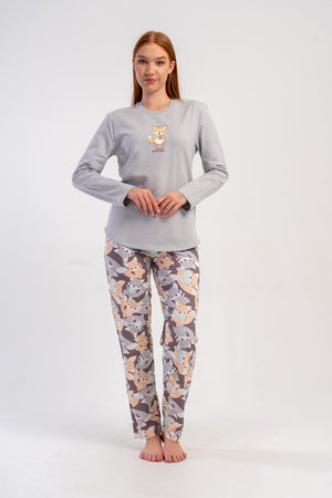 KADIN PIJAMA TAKIM 2IPLIK 504050 - VienettaA.GRIS