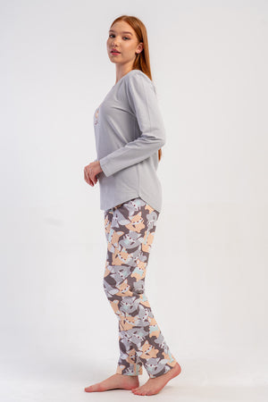 KADIN PIJAMA TAKIM 2IPLIK 504050 - VienettaA.GRIS