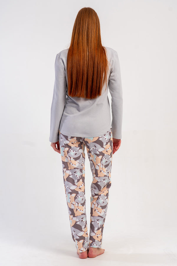 KADIN PIJAMA TAKIM 2IPLIK 504050 - VienettaA.GRIS