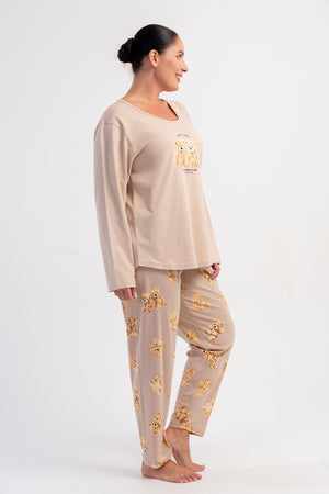 KADIN XXL PIJAMA TAKIM SUPREM 504055 - Vienetta1.GrupAÇIK PEMBE