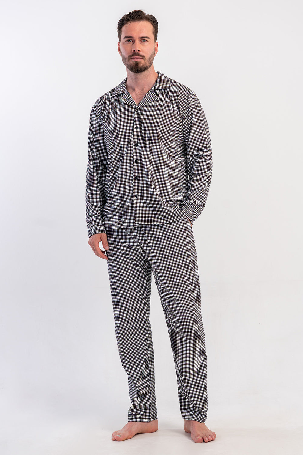 ERKEK PIJAMA TAKIM SUPREM 504061 - Vienetta1.GrupSIYAH