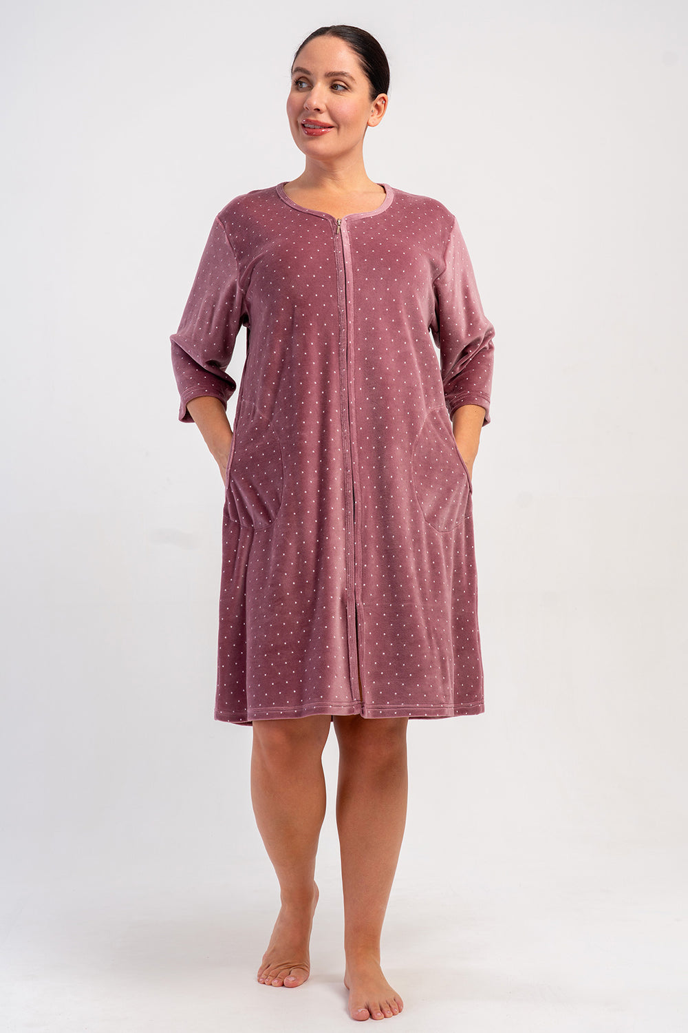 KADIN EV ELBİSESİ KADİFE 507011 - Vienetta1.GrupMOR