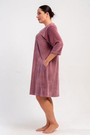 KADIN EV ELBİSESİ KADİFE 507011 - Vienetta1.GrupMOR