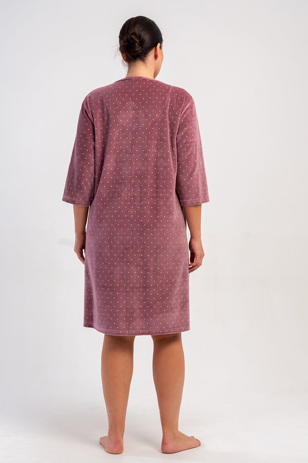 KADIN EV ELBİSESİ KADİFE 507011 - Vienetta1.GrupMOR