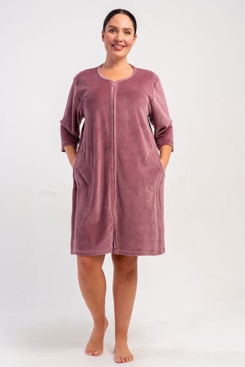 KADIN EV ELBISESI KADIFE 507016 - VienettaMOR1XL