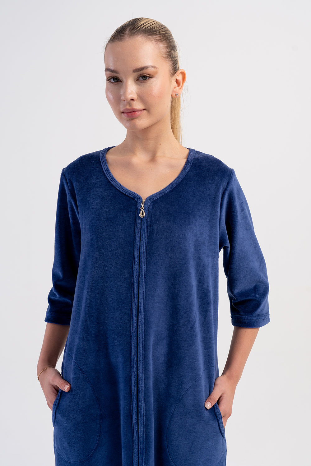 KADIN EV ELBISESI KADIFE 507017 - Vienetta1.GrupLACIVERT