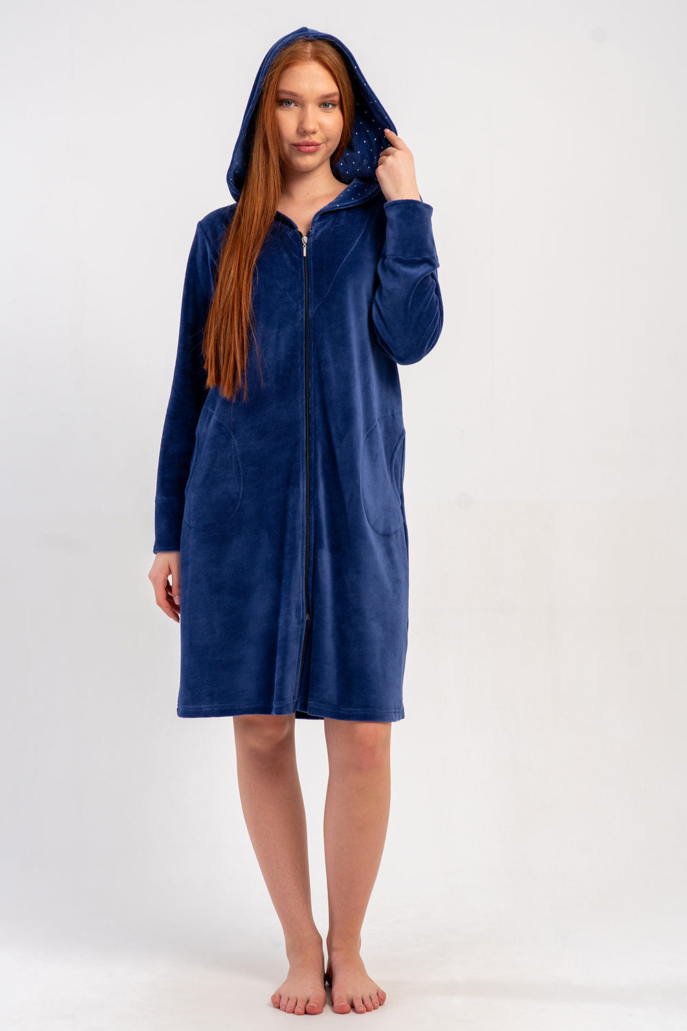 KADIN EV ELBISESI KADIFE 507019 - Vienetta1.GrupLACIVERT