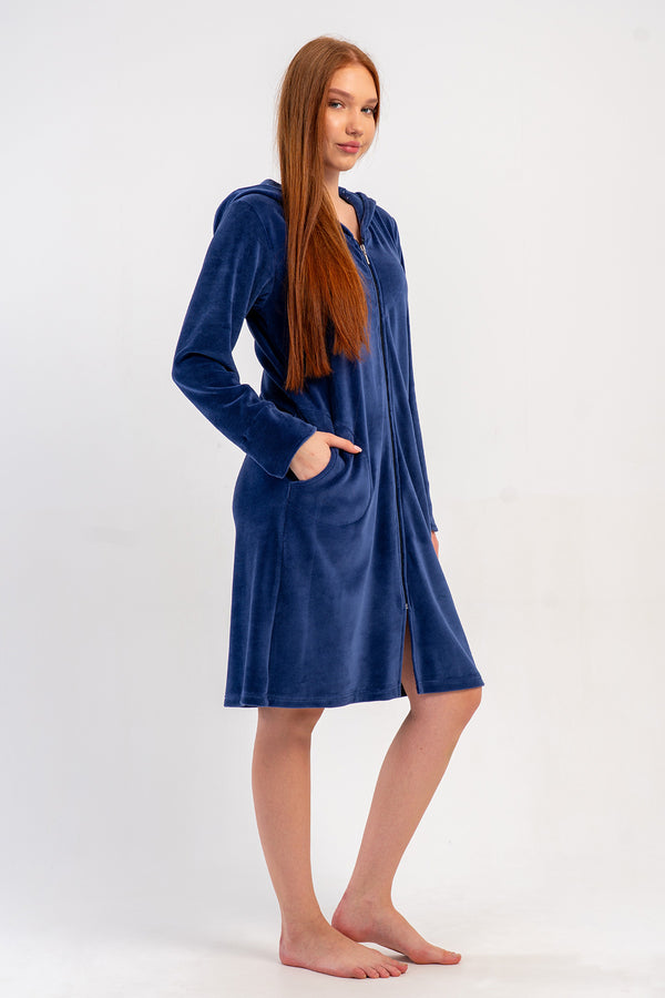 KADIN EV ELBISESI KADIFE 507019 - Vienetta1.GrupLACIVERT