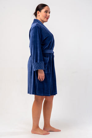 KADIN SABAHLIK KADIFE 507025 - VienettaLACIVERT1XL