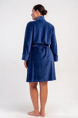 KADIN SABAHLIK KADIFE 507025 - VienettaLACIVERT1XL