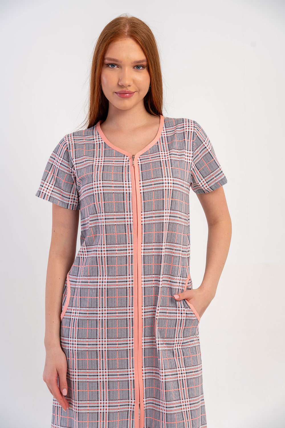 KADIN P.SUPREM KISA KOL FERMUARLI CEPLI EV ELBISESI