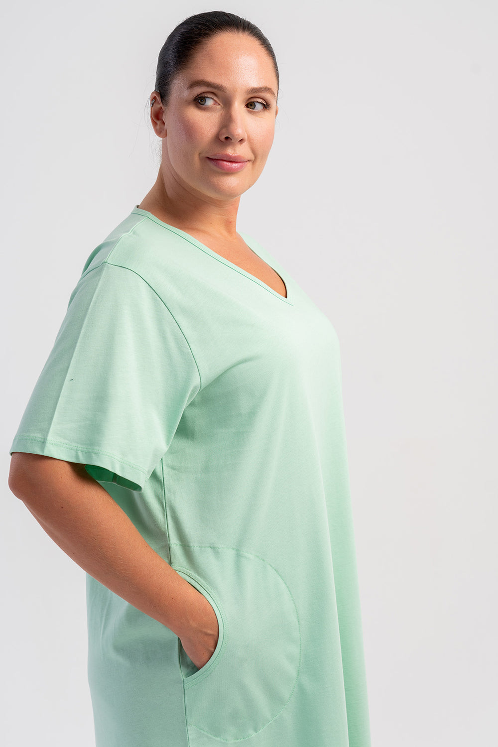 KADIN XXL BIBILALI TUNIK PENYE 507203 - Vienetta1.GrupYESIL