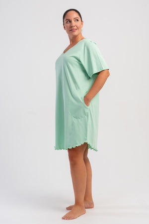 KADIN XXL BIBILALI TUNIK PENYE 507203 - Vienetta1.GrupYESIL