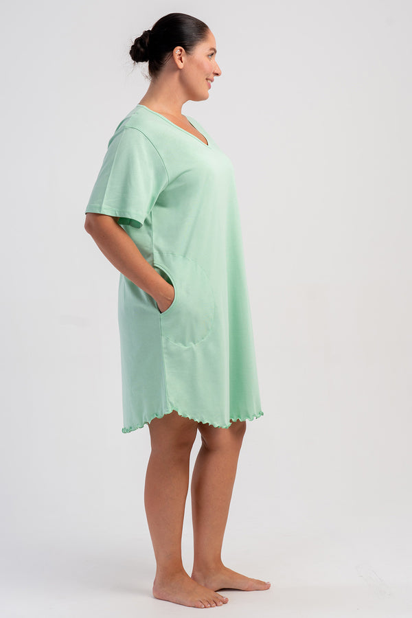 KADIN XXL BIBILALI TUNIK PENYE 507203 - Vienetta1.GrupYESIL