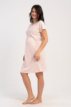 KADIN P.SUPREM DANTELLI FIYONKLU ROBALI KUS KOL HAMILE TUNIK