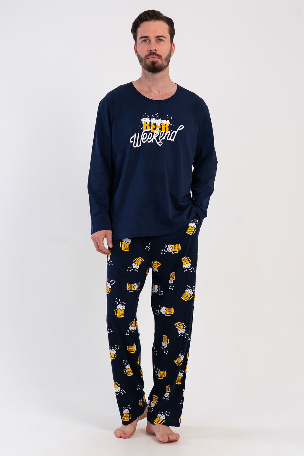 ERKEK XXL PIJAMA TAKIM SUPREM 509013 - Vienetta1.GrupY.LACIVERT