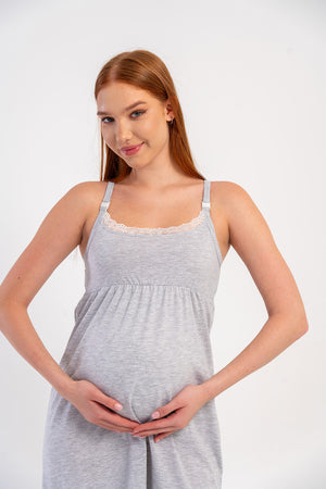 KADIN P.SUPREM IP ASKILI DANTELLI HAMILE TUNIK