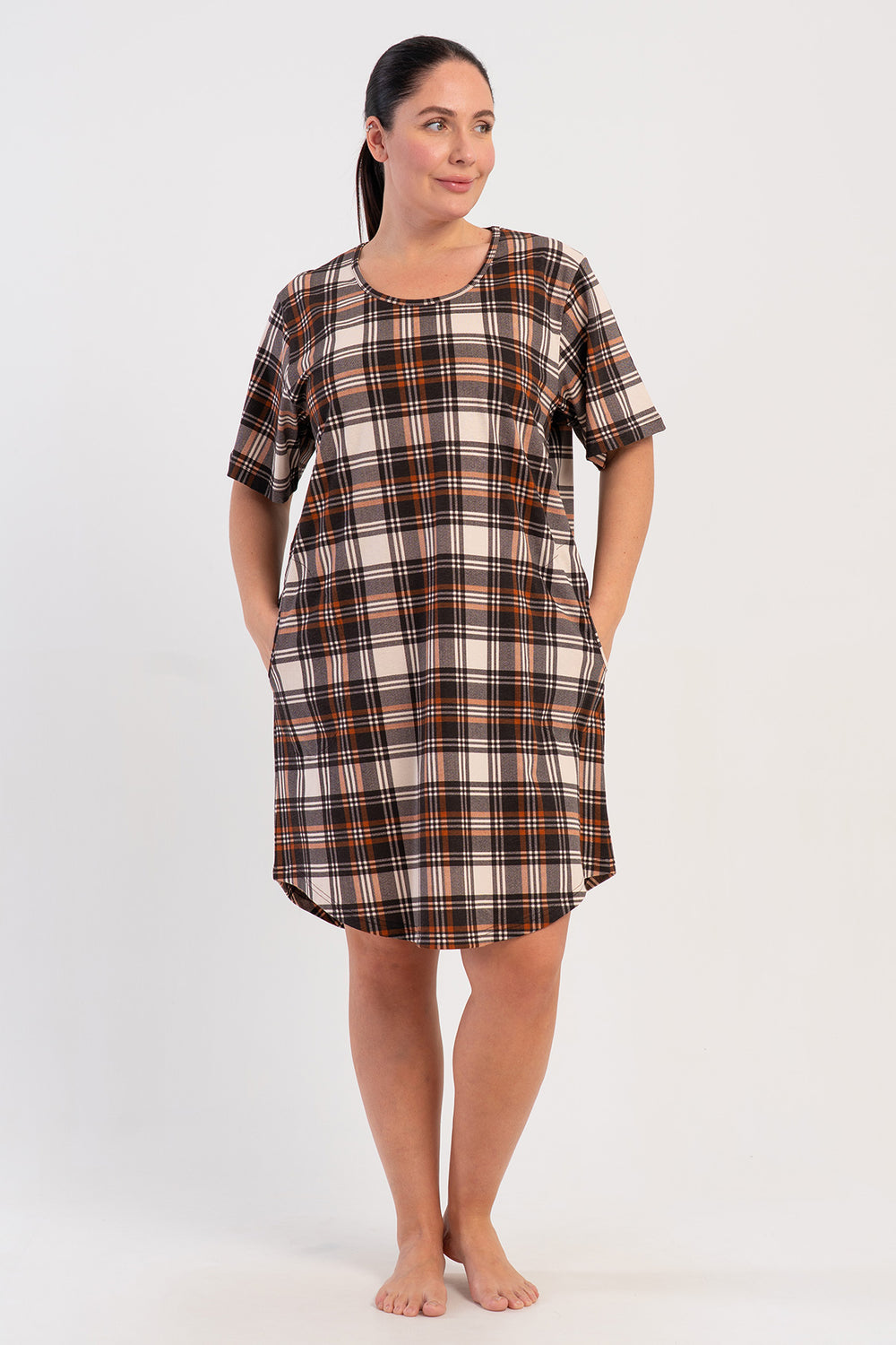 KADIN P.SUPREM XXL O YAKA KISA KOL ETEGI OVAL CEPLI TUNIK