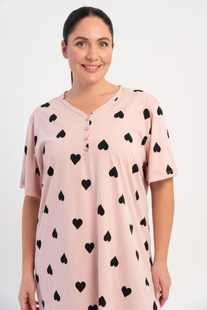 KADIN P.SUPREM XXL PATLI V YAKA KISA KOL ETEGI OVAL TUNIK