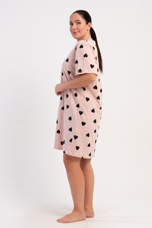 KADIN P.SUPREM XXL PATLI V YAKA KISA KOL ETEGI OVAL TUNIK