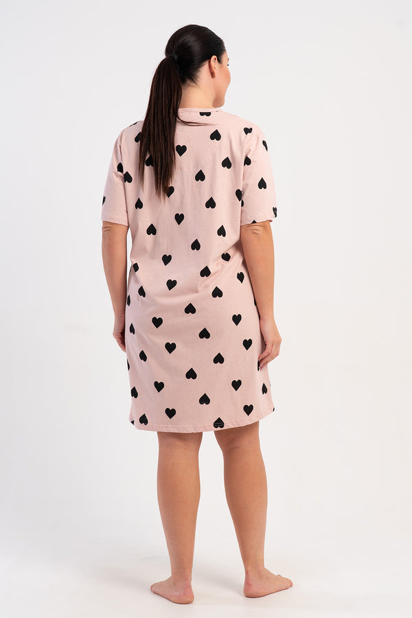 KADIN P.SUPREM XXL PATLI V YAKA KISA KOL ETEGI OVAL TUNIK