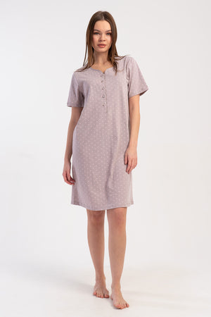 KADIN P.SUPREM DUGMELI KISA KOL KROSETALI ETEGI OVAL TUNIK