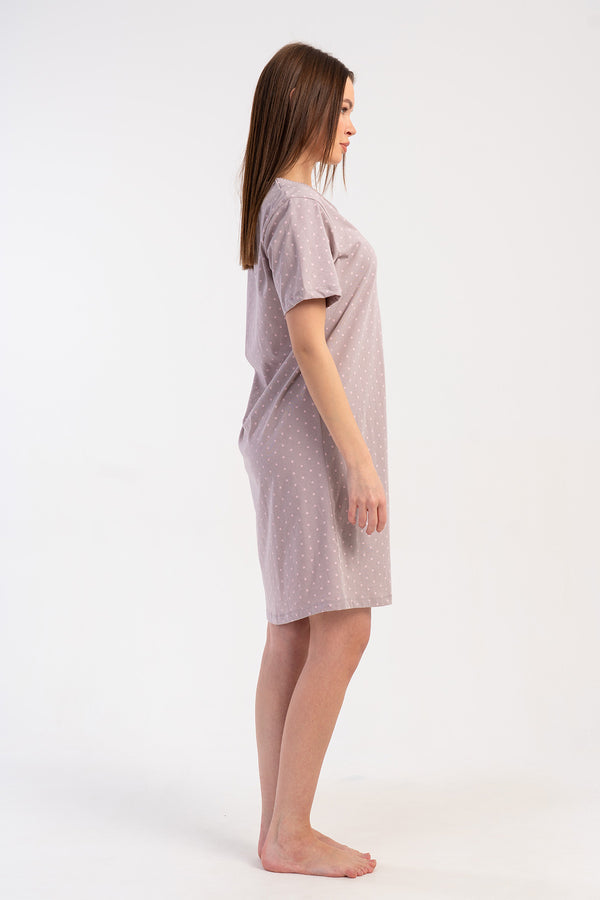 KADIN P.SUPREM DUGMELI KISA KOL KROSETALI ETEGI OVAL TUNIK