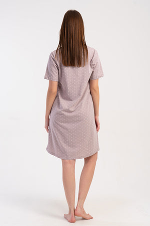 KADIN P.SUPREM DUGMELI KISA KOL KROSETALI ETEGI OVAL TUNIK