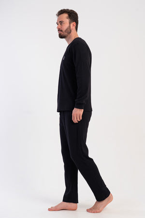 ERKEK PIJAMA TAKIM KASKORSE 510043 - VienettaSIYAHM