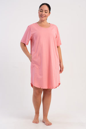 KADIN P.SUPREM XXL BISIKLET YAKA BIBILALI CEPLI KISA KOL TUNIK