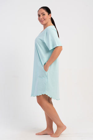 KADIN P.SUPREM XXL BISIKLET YAKA BIBILALI CEPLI KISA KOL TUNIK