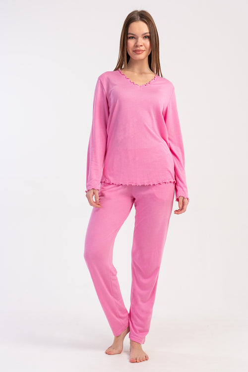 KADIN PIJAMA TAKIM VISKON 511005 - Vienetta1.GrupPEMBE