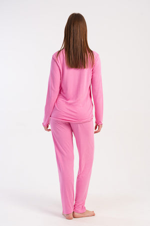 KADIN PIJAMA TAKIM VISKON 511005 - Vienetta1.GrupPEMBE