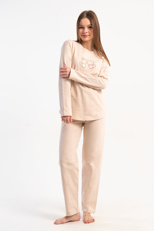 KADIN PIJAMA TAKIM 2IPLIK 511011 - Vienetta1.GrupPEMBE