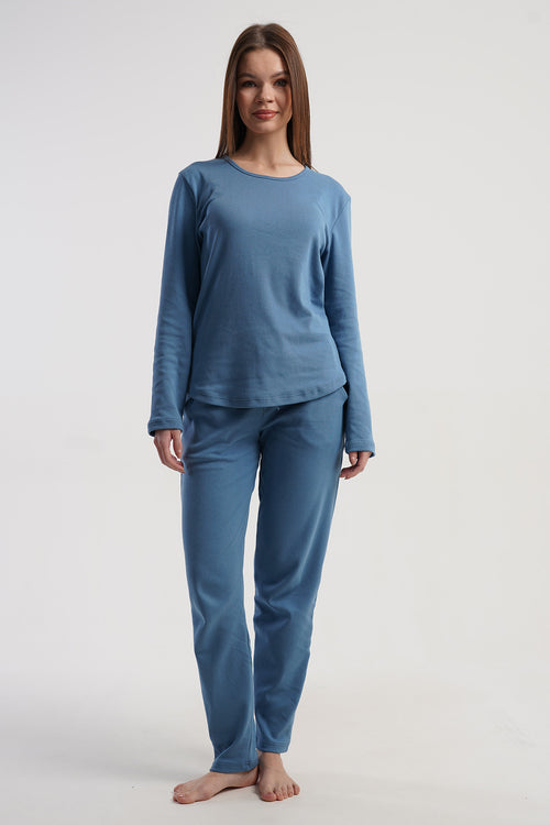 KADIN PIJAMA TAKIM INTERLOK 511013 - Vienetta1.GrupMAVI