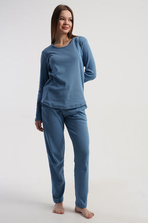 KADIN PIJAMA TAKIM INTERLOK 511013 - Vienetta1.GrupMAVI