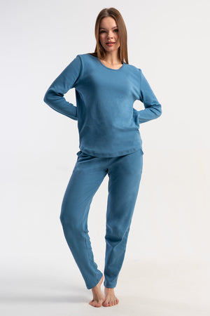 KADIN PIJAMA TAKIM INTERLOK 511013 - Vienetta1.GrupMAVI