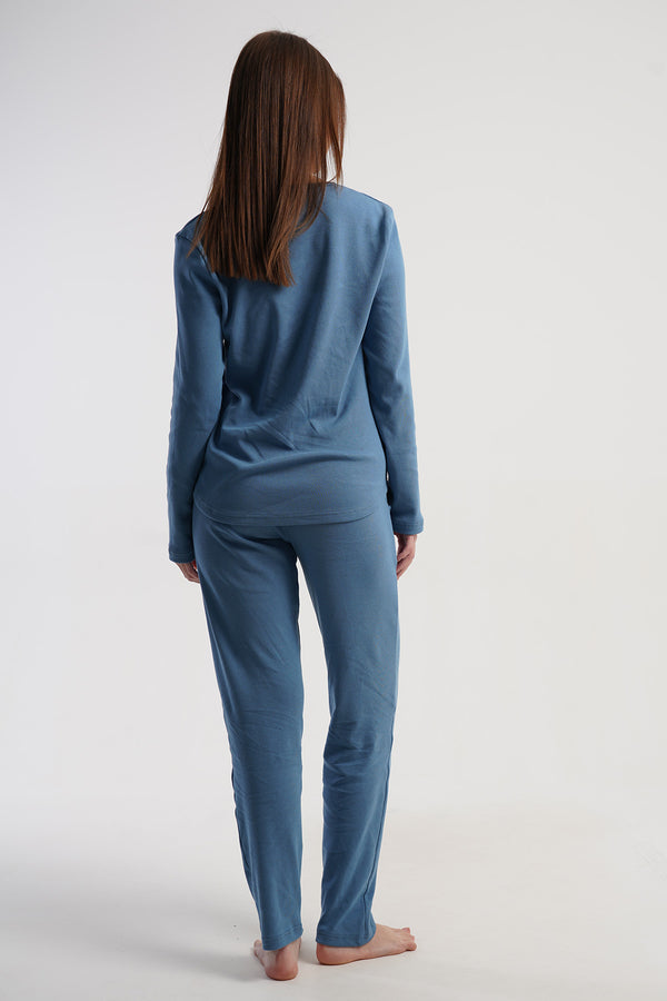 KADIN PIJAMA TAKIM INTERLOK 511013 - Vienetta1.GrupMAVI