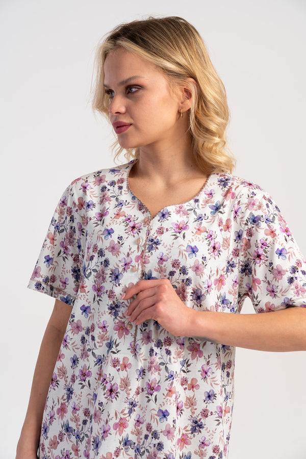 KADIN P.SUPREM DUGMELI KISA KOL KROSETALI TUNIK