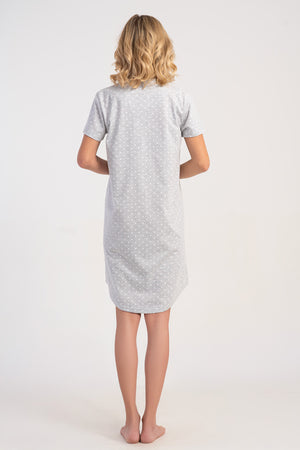 KADIN KISA KOL TUNIK SUPREM 511028 - Vienetta1.GrupGRAY MELANGE