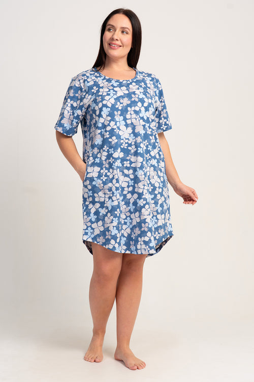 KADIN P.SUPREM XXL O YAKA KISA KOL ETEGI OVAL CEPLI TUNIK