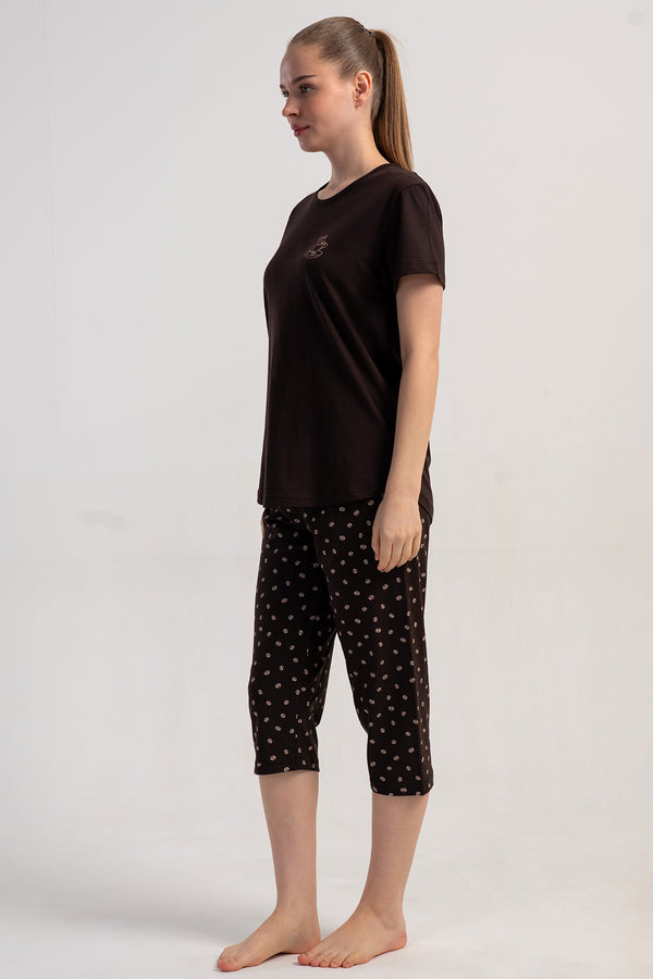 KADIN KISA KOL KAPRI TAKIM SUPREM 511038 - Vienetta1.GrupKAHVE