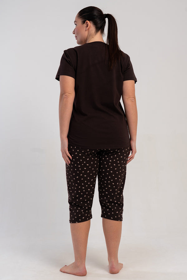 KADIN XXL KISA KOL KAPRI TAKIM SUPREM 511041 - Vienetta1.GrupKAHVE