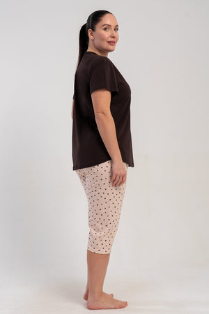 KADIN XXL KISA KOL KAPRI TAKIM SUPREM 511041 - Vienetta1.GrupBEJ