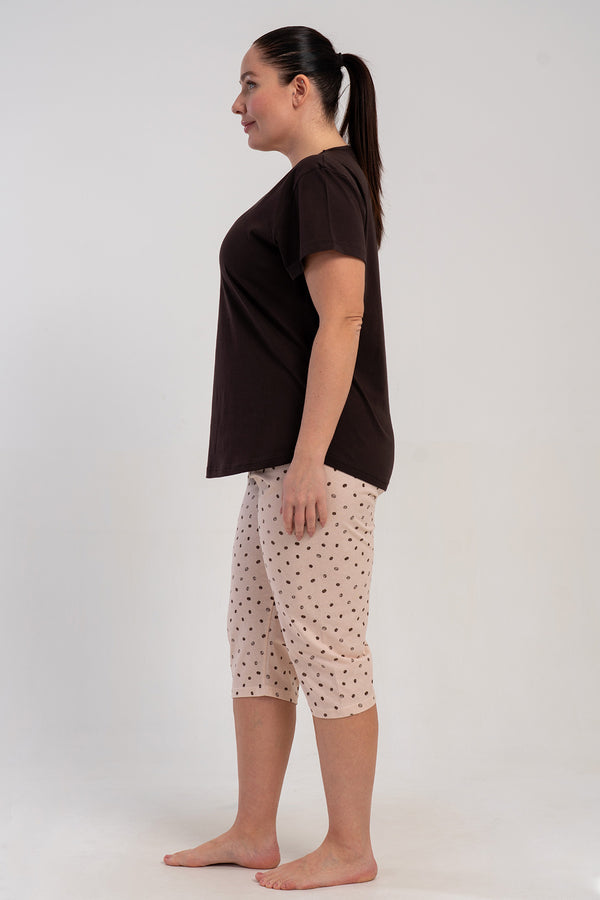 KADIN XXL KISA KOL KAPRI TAKIM SUPREM 511041 - Vienetta1.GrupBEJ