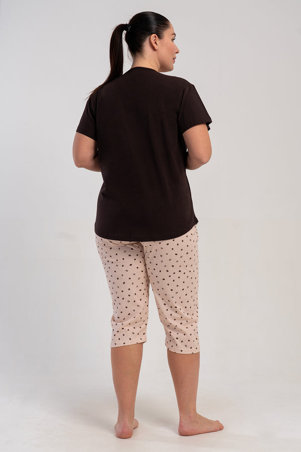 KADIN XXL KISA KOL KAPRI TAKIM SUPREM 511041 - Vienetta1.GrupBEJ