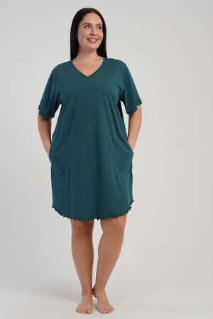 KADIN XXL BIBILALI TUNIK SUPREM 512021 - Vienetta1.GrupMIX:YESIL